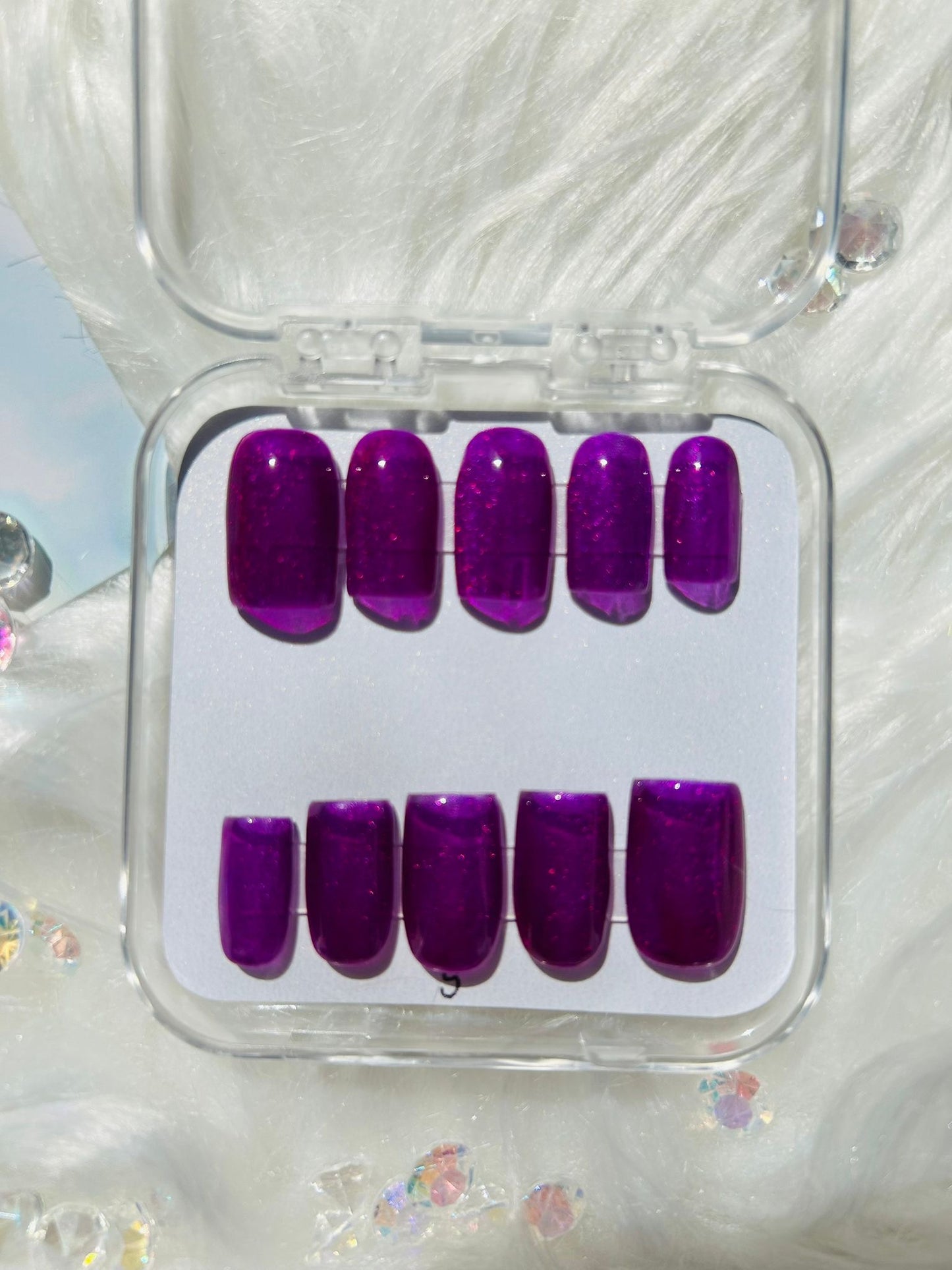 Plum Cat Eye Nails