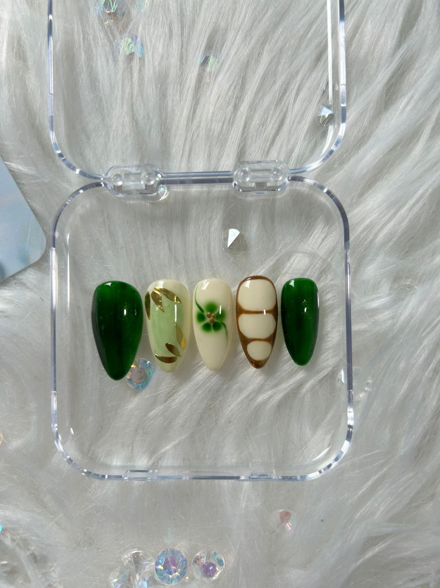 Wild Green Nails