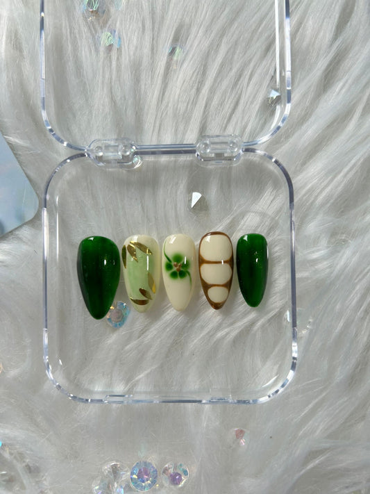 Wild Green Nails