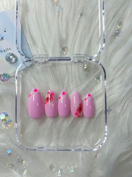 XO Pink Nails