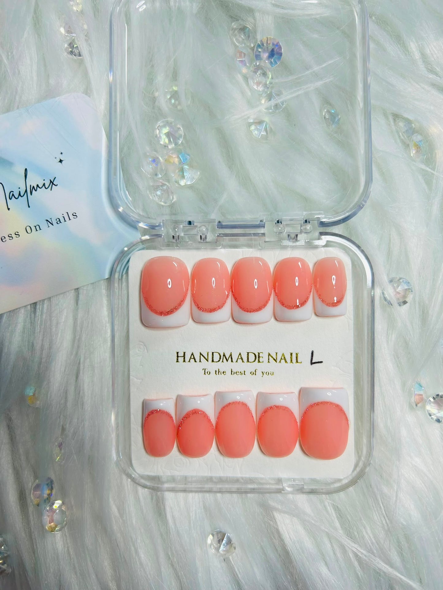 Reflective Pink French Nails