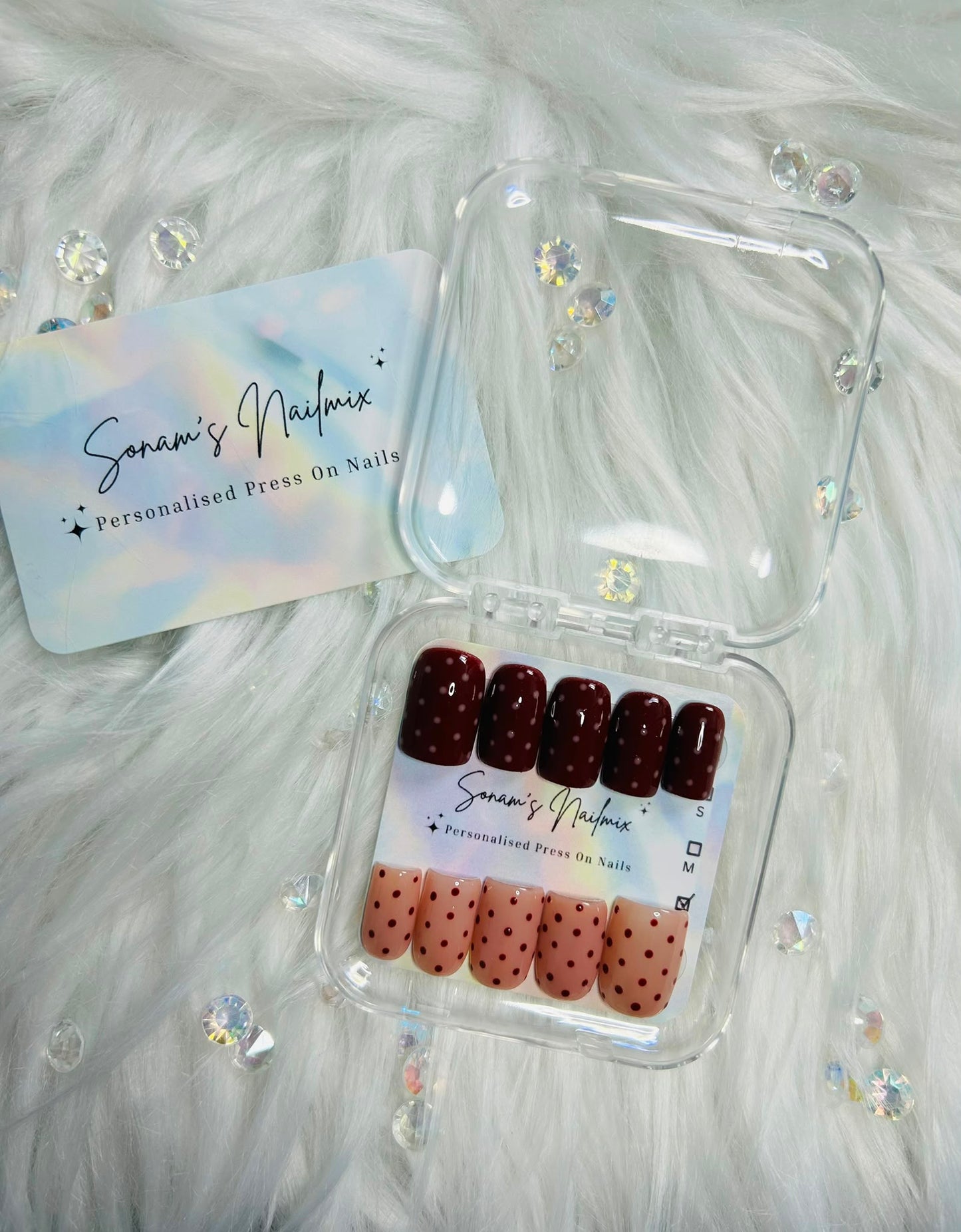 Dotty Brown Nails