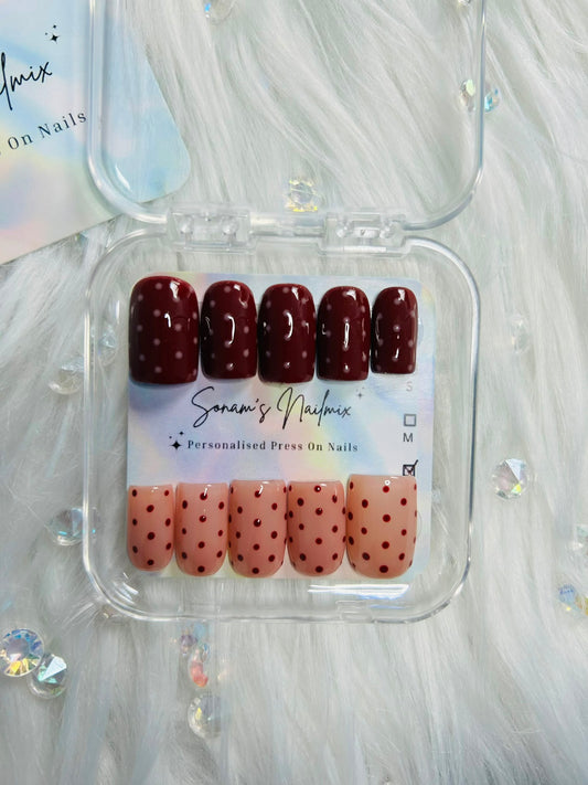 Dotty Brown Nails