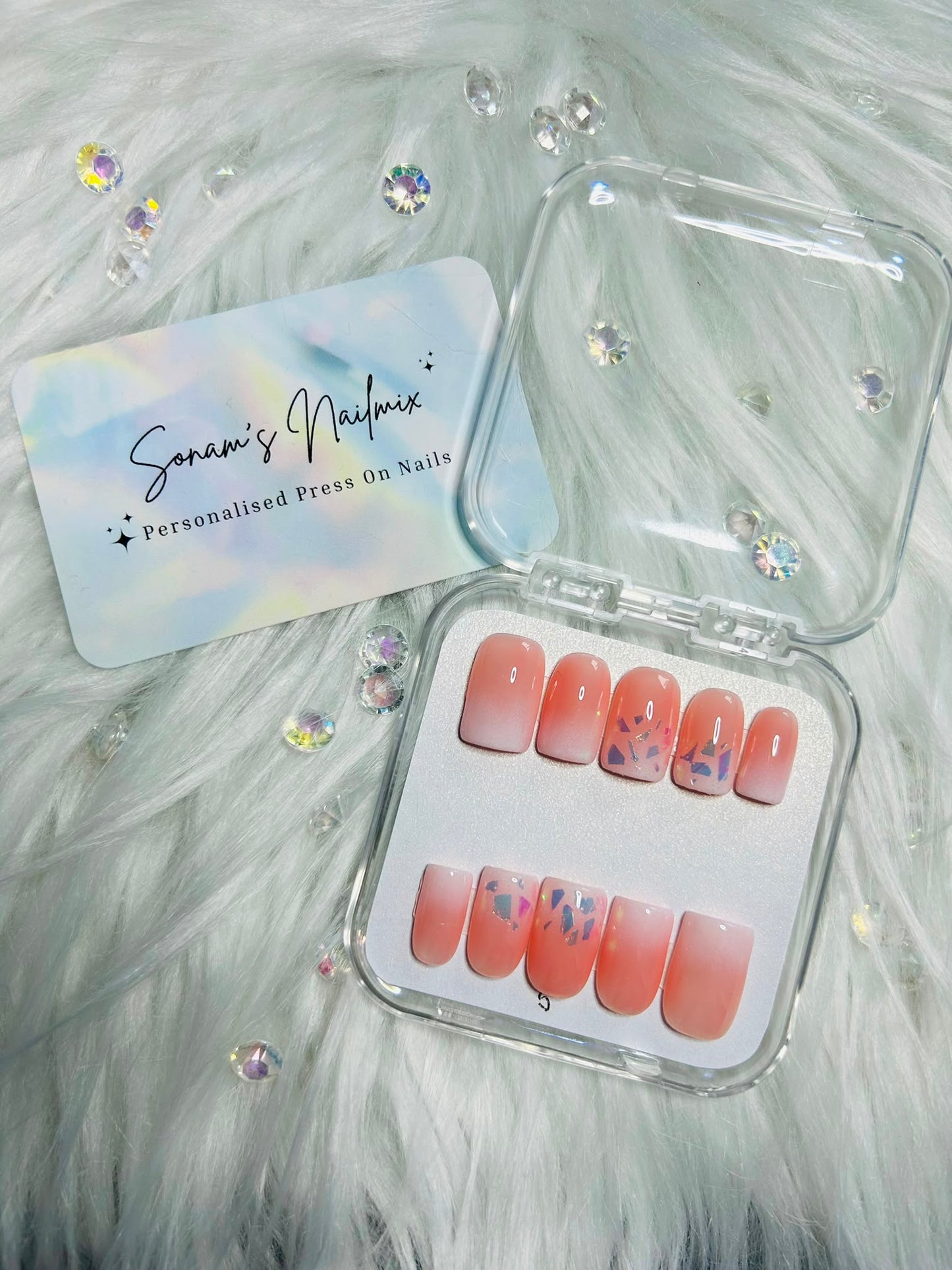 Holographic Ombre Nails