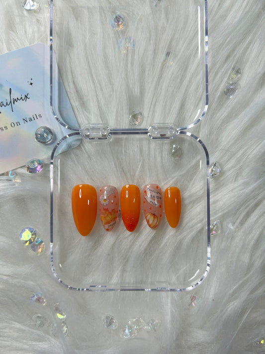 Pumpkin Spice Nails