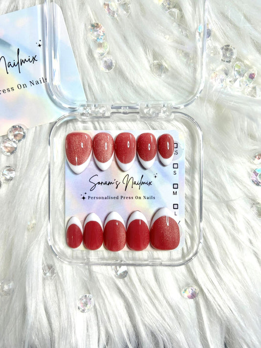 Rosey Frenchie Nails