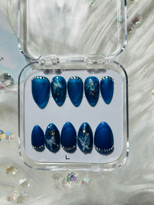 Starry Blue Nails