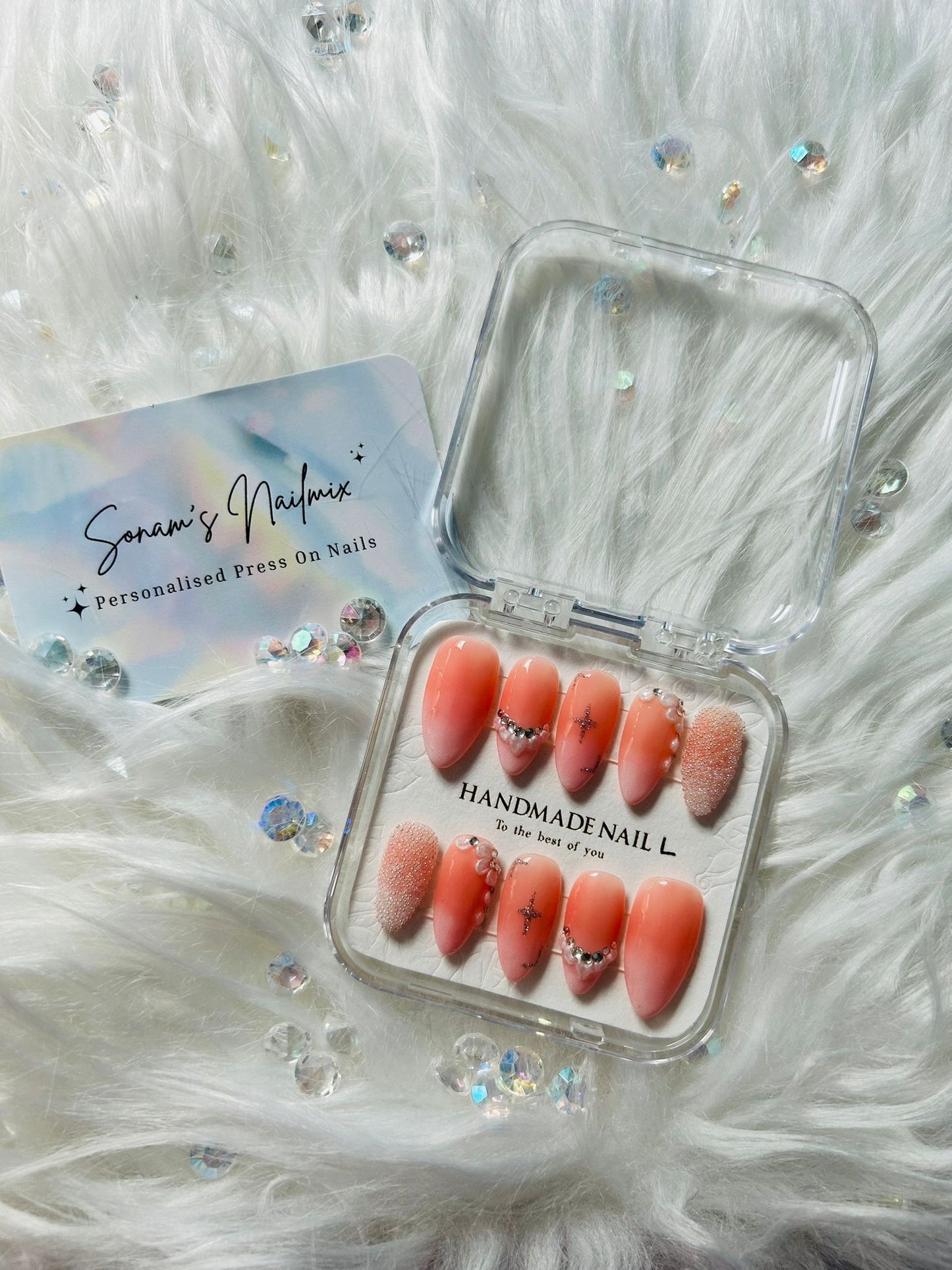 Floral Bride Nails
