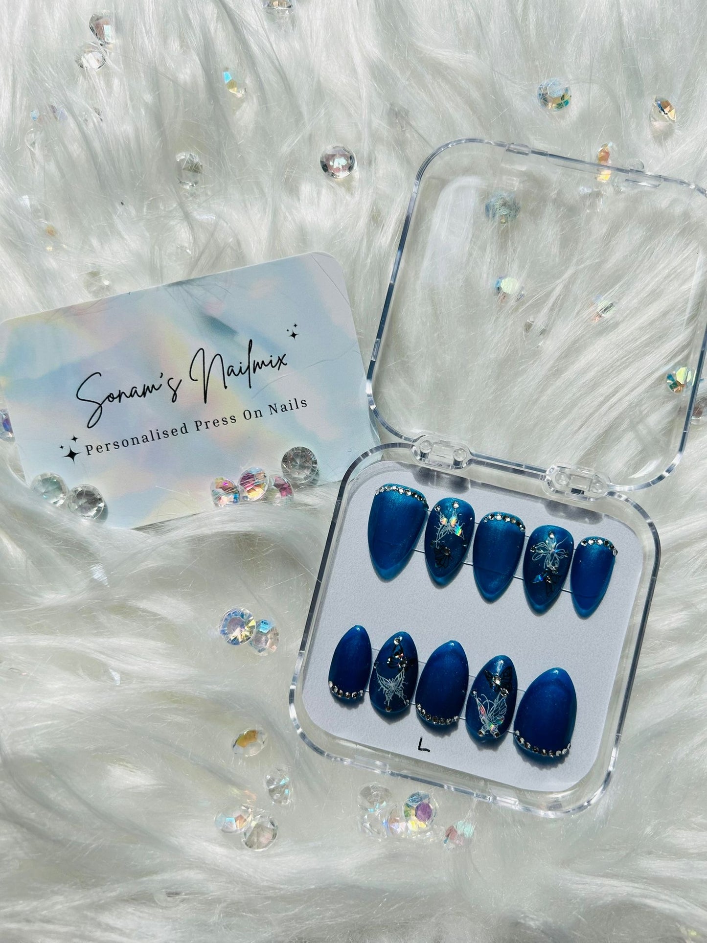 Starry Blue Nails