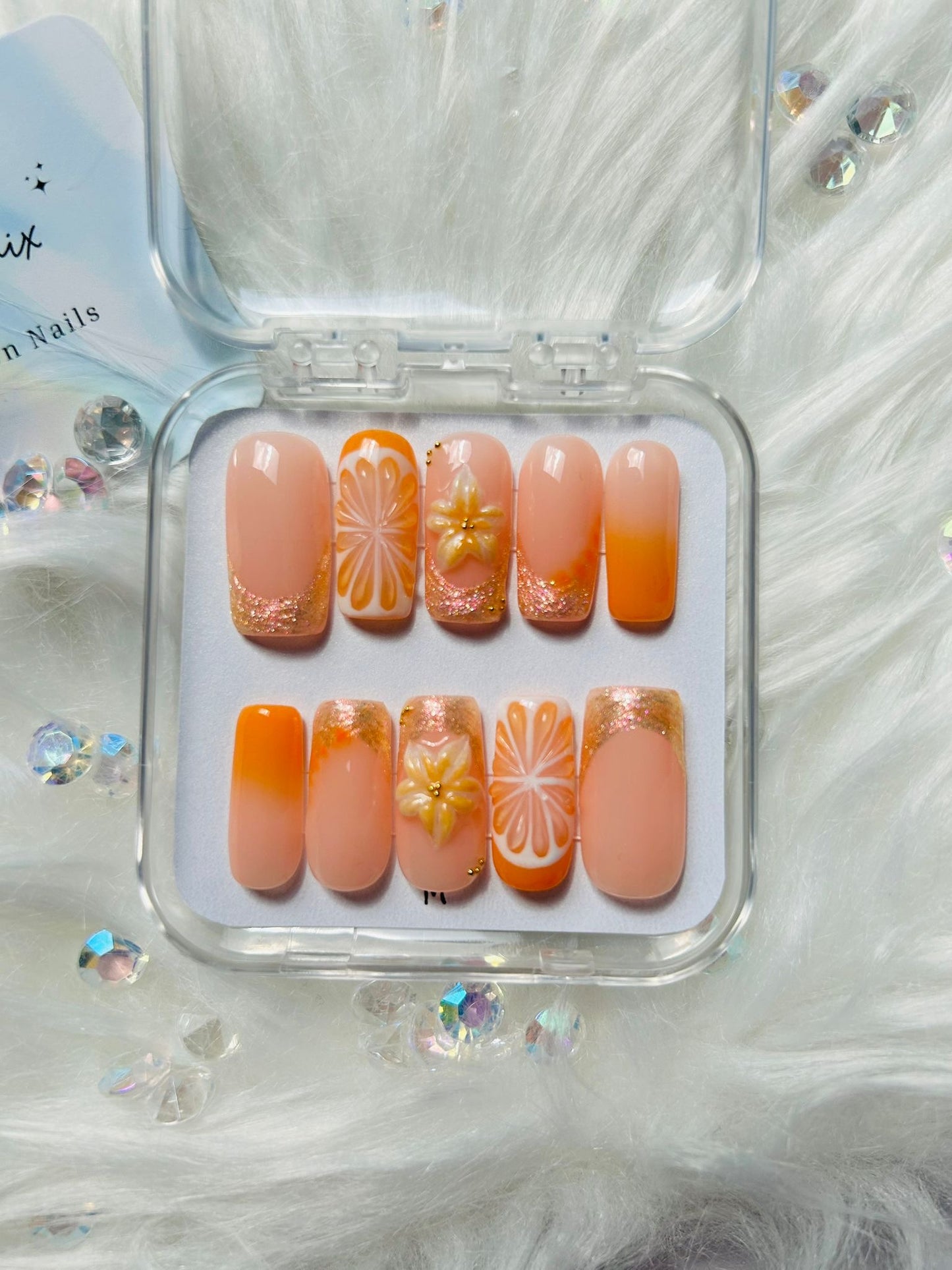 Citrus Orange Nails